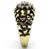 TK771 - IP Gold(Ion Plating) Stainless Steel Ring with AAA Grade CZ in Clear - Alamode - Flyclothing LLC