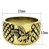 TK773 - IP Gold(Ion Plating) Stainless Steel Ring with No Stone - Alamode - Flyclothing LLC