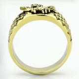 TK773 - IP Gold(Ion Plating) Stainless Steel Ring with No Stone - Alamode - Flyclothing LLC