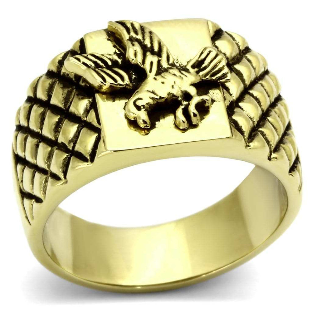 TK773 - IP Gold(Ion Plating) Stainless Steel Ring with No Stone - Alamode - Flyclothing LLC
