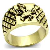 TK773 - IP Gold(Ion Plating) Stainless Steel Ring with No Stone - Alamode - Flyclothing LLC