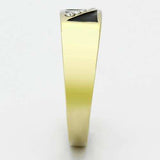TK775 - IP Gold(Ion Plating) Stainless Steel Ring with Top Grade Crystal in Clear - Alamode - Flyclothing LLC