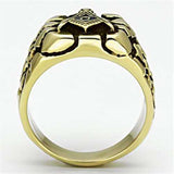 TK778 - IP Gold(Ion Plating) Stainless Steel Ring with No Stone - Alamode - Flyclothing LLC
