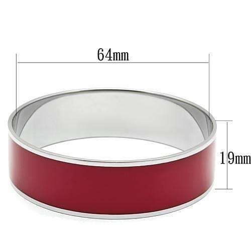 TK785 - High polished (no plating) Stainless Steel Bangle with Epoxy in Siam - Alamode - Flyclothing LLC