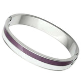 TK790 - High polished (no plating) Stainless Steel Bangle with Epoxy in Multi Color - Alamode - Flyclothing LLC