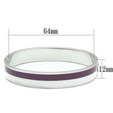 TK790 - High polished (no plating) Stainless Steel Bangle with Epoxy in Multi Color - Alamode - Flyclothing LLC