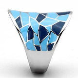 TK799 - High polished (no plating) Stainless Steel Ring with Epoxy in Multi Color - Alamode - Flyclothing LLC