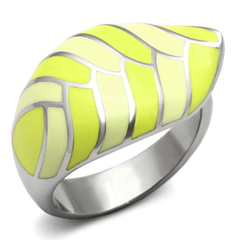 TK801 - High polished (no plating) Stainless Steel Ring with Epoxy in Multi Color - Alamode - Flyclothing LLC