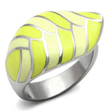 TK801 - High polished (no plating) Stainless Steel Ring with Epoxy in Multi Color - Alamode - Flyclothing LLC