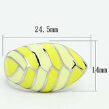 TK801 - High polished (no plating) Stainless Steel Ring with Epoxy in Multi Color - Alamode - Flyclothing LLC