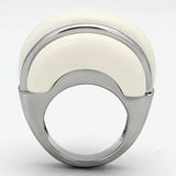 TK807 - High polished (no plating) Stainless Steel Ring with Synthetic Synthetic Stone in Citrine Yellow - Alamode - Flyclothing LLC