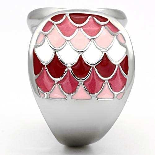 TK815 - High polished (no plating) Stainless Steel Ring with Epoxy in Multi Color - Alamode - Flyclothing LLC