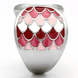 TK815 - High polished (no plating) Stainless Steel Ring with Epoxy in Multi Color - Alamode - Flyclothing LLC