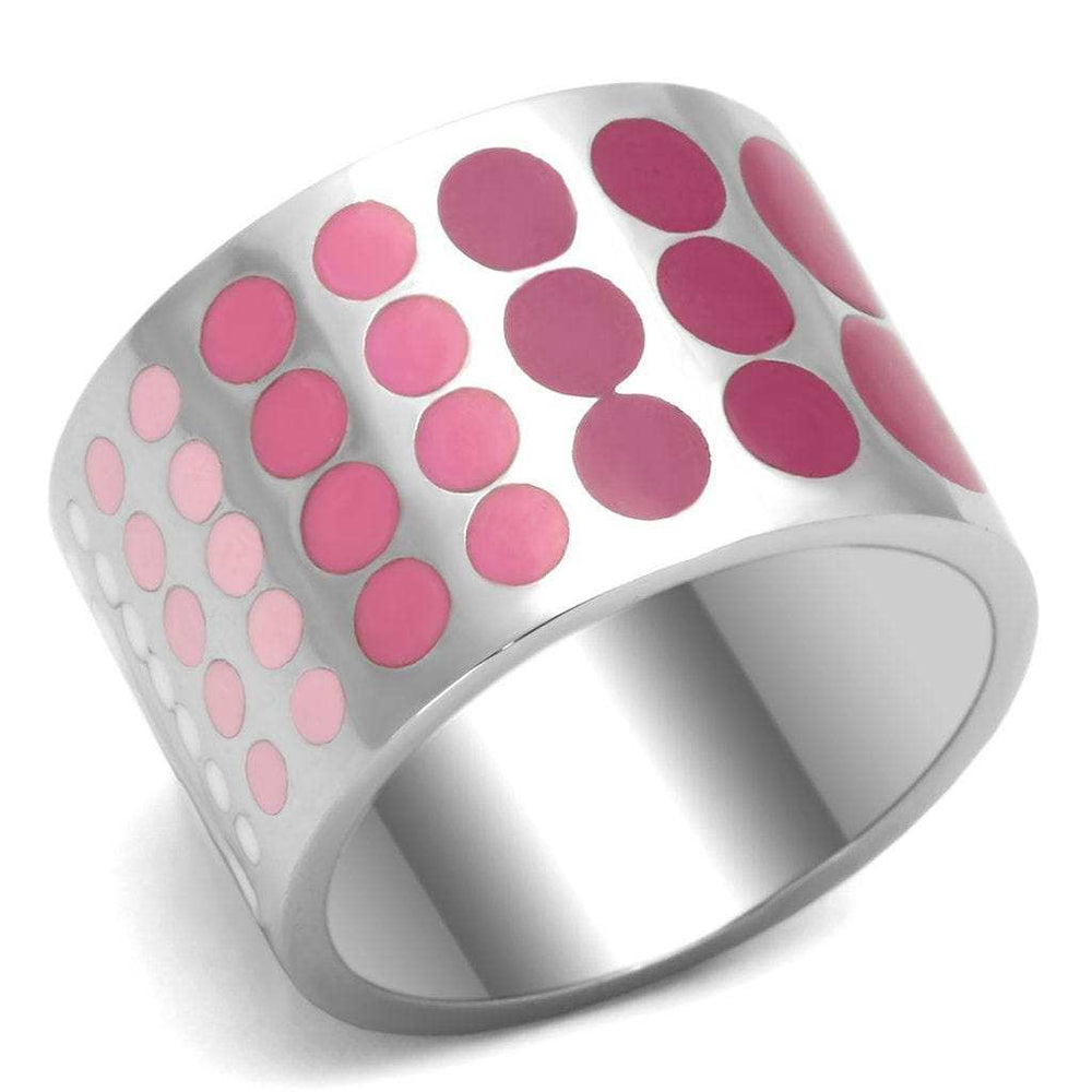TK820 - High polished (no plating) Stainless Steel Ring with Epoxy in Multi Color - Alamode - Flyclothing LLC