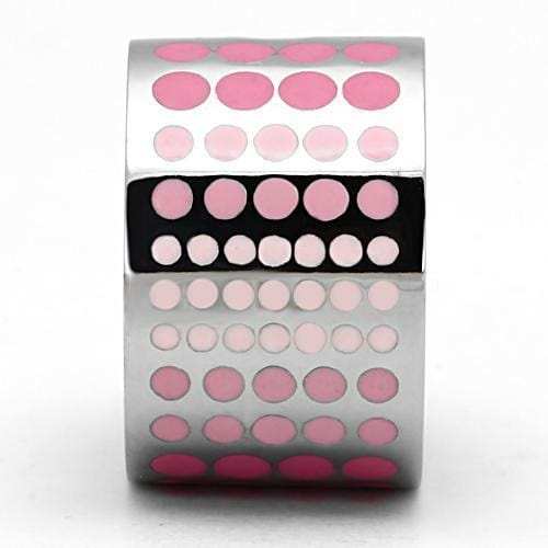 TK820 - High polished (no plating) Stainless Steel Ring with Epoxy in Multi Color - Alamode - Flyclothing LLC