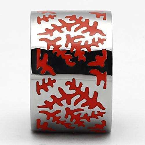 TK821 - High polished (no plating) Stainless Steel Ring with Epoxy in Siam - Alamode - Flyclothing LLC