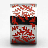 TK821 - High polished (no plating) Stainless Steel Ring with Epoxy in Siam - Alamode - Flyclothing LLC