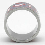 TK823 - High polished (no plating) Stainless Steel Ring with Epoxy in Multi Color - Alamode - Flyclothing LLC