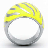 TK833 - High polished (no plating) Stainless Steel Ring with Epoxy in Topaz - Alamode - Flyclothing LLC