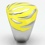 TK833 - High polished (no plating) Stainless Steel Ring with Epoxy in Topaz - Alamode - Flyclothing LLC