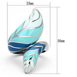 TK838 - High polished (no plating) Stainless Steel Ring with Epoxy in Multi Color - Alamode - Flyclothing LLC