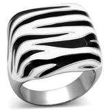 TK848 - High polished (no plating) Stainless Steel Ring with Epoxy in Multi Color - Alamode - Flyclothing LLC