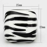 TK848 - High polished (no plating) Stainless Steel Ring with Epoxy in Multi Color - Alamode - Flyclothing LLC