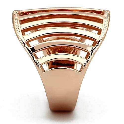 TK859 - IP Rose Gold(Ion Plating) Stainless Steel Ring with No Stone - Alamode - Flyclothing LLC