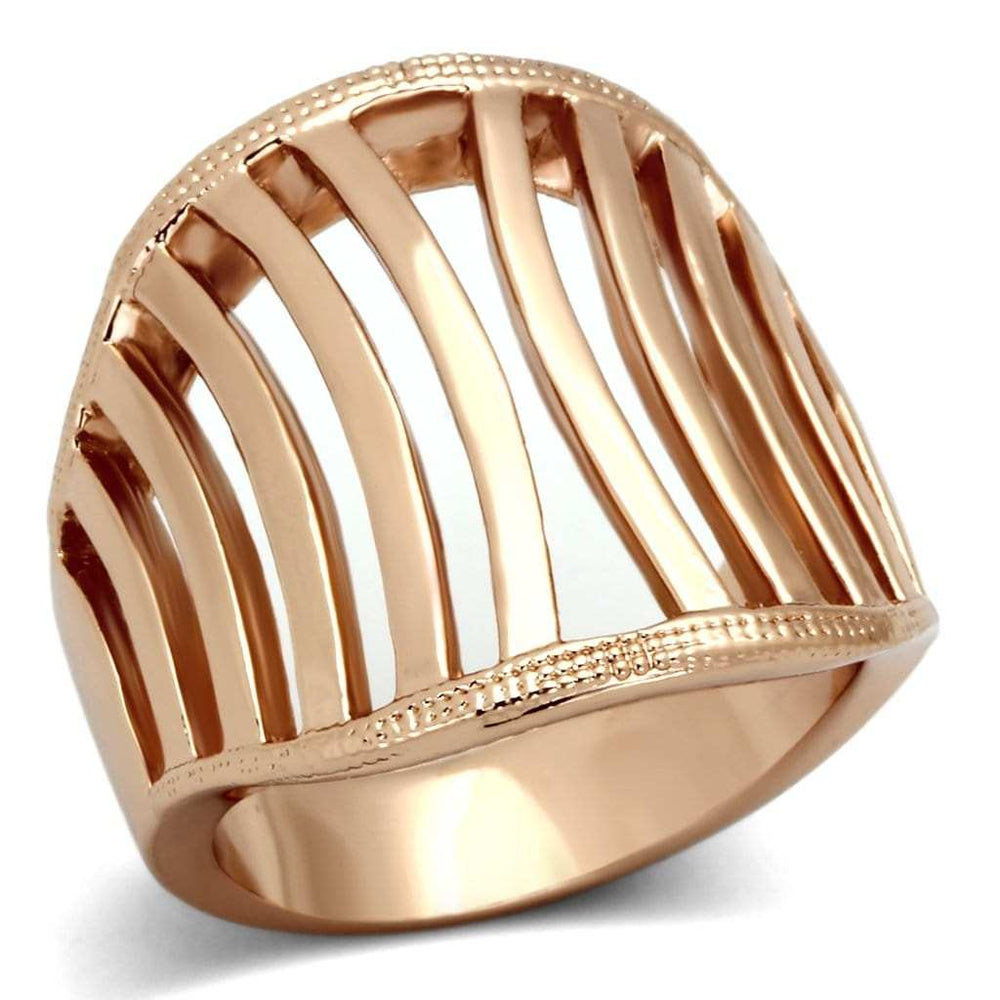 TK859 - IP Rose Gold(Ion Plating) Stainless Steel Ring with No Stone - Alamode - Flyclothing LLC