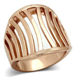 TK859 - IP Rose Gold(Ion Plating) Stainless Steel Ring with No Stone - Alamode - Flyclothing LLC