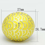 TK873 - IP Gold(Ion Plating) Stainless Steel Ring with Epoxy in Topaz - Alamode - Flyclothing LLC