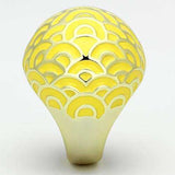 TK873 - IP Gold(Ion Plating) Stainless Steel Ring with Epoxy in Topaz - Alamode - Flyclothing LLC