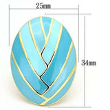 TK874 - IP Gold(Ion Plating) Stainless Steel Ring with Epoxy in Multi Color - Alamode - Flyclothing LLC