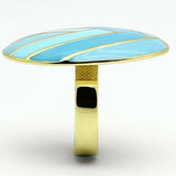 TK874 - IP Gold(Ion Plating) Stainless Steel Ring with Epoxy in Multi Color - Alamode - Flyclothing LLC