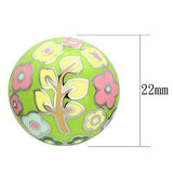 TK895 - High polished (no plating) Stainless Steel Earrings with Epoxy in Multi Color - Alamode - Flyclothing LLC