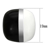 TK898 - High polished (no plating) Stainless Steel Earrings with Epoxy in Multi Color - Alamode - Flyclothing LLC