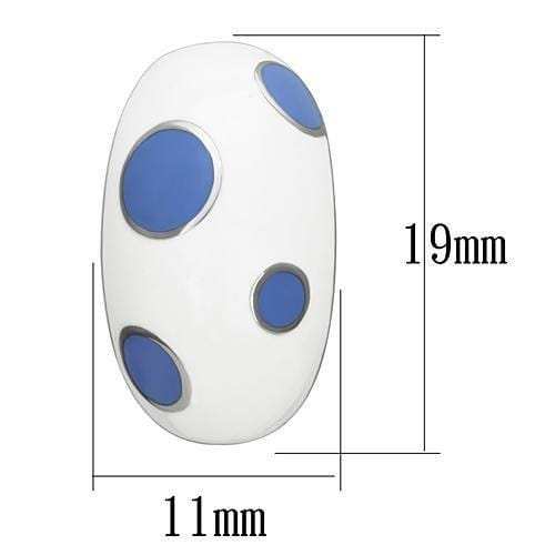 TK900 - High polished (no plating) Stainless Steel Earrings with Epoxy in Multi Color - Alamode - Flyclothing LLC