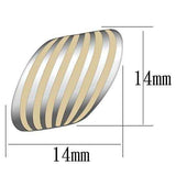 TK910 - High polished (no plating) Stainless Steel Earrings with Epoxy in Orange - Alamode - Flyclothing LLC