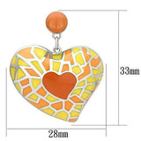 TK911 - High polished (no plating) Stainless Steel Earrings with Epoxy in Multi Color - Alamode - Flyclothing LLC