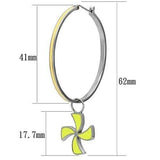 TK914 - High polished (no plating) Stainless Steel Earrings with Epoxy in Multi Color - Alamode - Flyclothing LLC