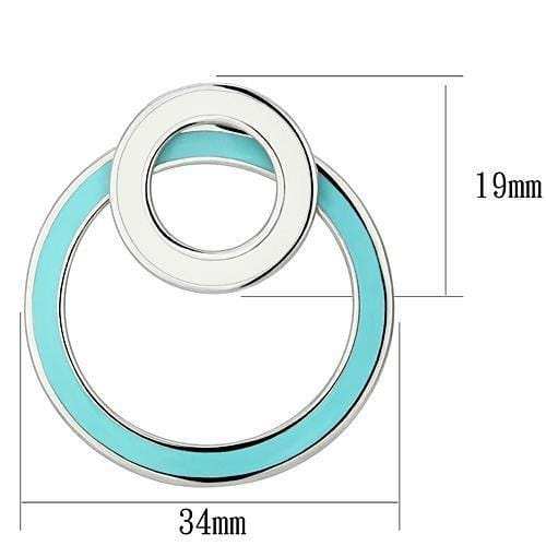TK916 - High polished (no plating) Stainless Steel Earrings with Epoxy in Multi Color - Alamode - Flyclothing LLC