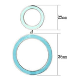 TK917 - High polished (no plating) Stainless Steel Earrings with Epoxy in Multi Color - Alamode - Flyclothing LLC