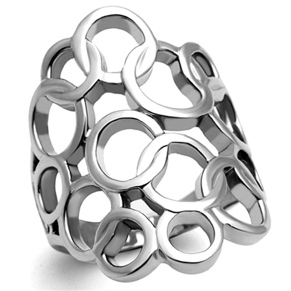 TK939 - High polished (no plating) Stainless Steel Ring with No Stone - Alamode - Flyclothing LLC