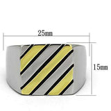 TK952 - Two-Tone IP Gold (Ion Plating) Stainless Steel Ring with No Stone - Alamode - Flyclothing LLC