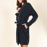 The Threat Level Midnight | Black Short Modal Robe - Shinesty - Flyclothing LLC
