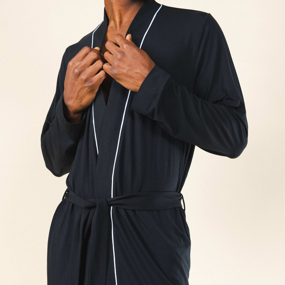 The Threat Level Midnight | Black Long Modal Robe - Shinesty - Flyclothing LLC
