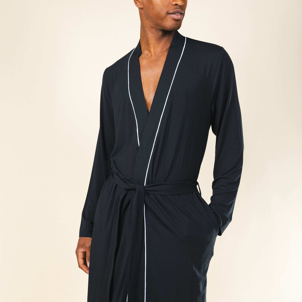 The Threat Level Midnight | Black Long Modal Robe - Shinesty - Flyclothing LLC