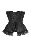 Daisy Corsets Top Drawer Steel Boned Black Lace Underwire Burlesque Underbust Corset Cincher - Daisy Corsets - Flyclothing LLC