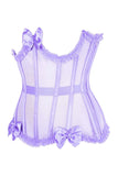 Daisy Corsets Top Drawer Steel Boned Lavender Mesh Underwire Burlesque Underbust Corset Cincher - Daisy Corsets - Flyclothing LLC