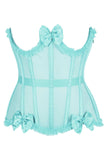 Daisy Corsets Top Drawer Steel Boned Mint Green Mesh Underwire Burlesque Underbust Corset Cincher - Daisy Corsets - Flyclothing LLC